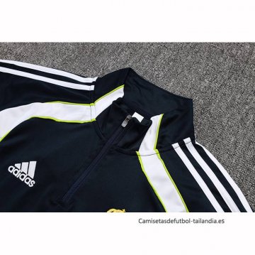 Chandal de Sudadera del Real Madrid Nino 2025-2026 Negro Blanco