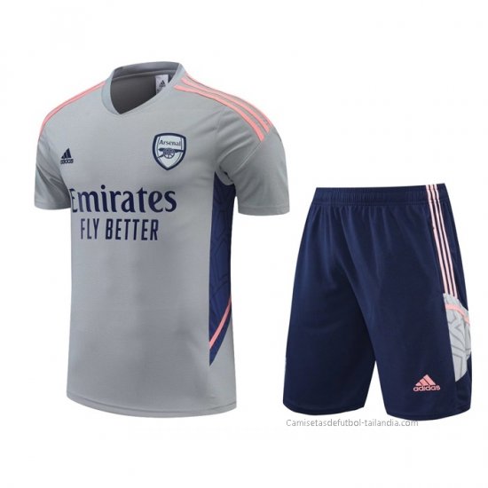 Chandal del Arsenal Manga Corta 2022-2023 Gris - Pantalon Corto - Haga un click en la imagen para cerrar