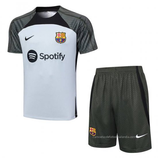 Chandal del Barcelona Manga Corta 2023-2024 Gris - Pantalon Corto - Haga un click en la imagen para cerrar