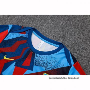 Chandal del Barcelona Manga Corta 2025-2026 Azul Rojo - Pantalon Corto