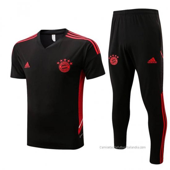 Chandal del Bayern Munich Manga Corta 2022-2023 Negro - Haga un click en la imagen para cerrar
