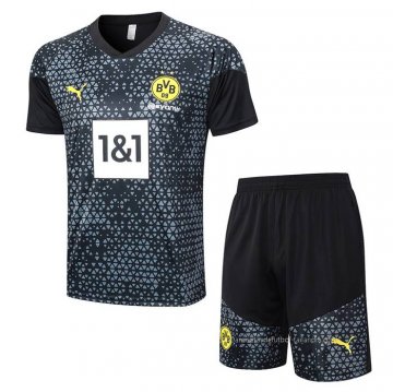Chandal del Borussia Dortmund Manga Corta 2023-2024 Negro - Pantalon Corto Chandal del Borussia Dortmund Manga Corta 2023-2024 Negro - Pantalon Corto