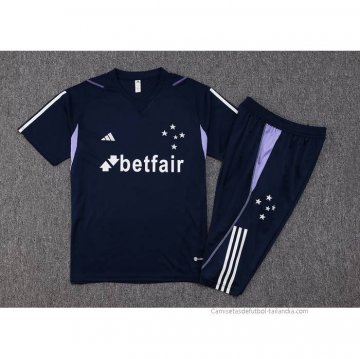 Chandal del Cruzeiro Manga Corta 2023-2024 Azul - Pantalon Corto
