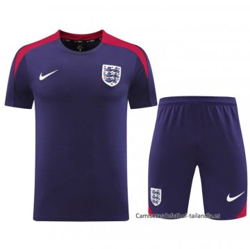 Chandal del Inglaterra Manga Corta 2024-2025 Purpura - Pantalon Corto Chandal del Inglaterra Manga Corta 2024-2025 Purpura - Pantalon Corto
