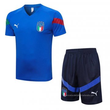 Chandal del Italia Manga Corta 2022-2023 Azul - Pantalon Corto Chandal del Italia Manga Corta 2022-2023 Azul - Pantalon Corto