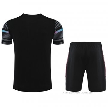 Chandal del Manchester City Manga Corta 2022-2023 Negro - Pantalon Corto
