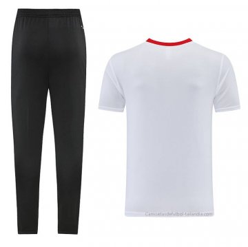 Chandal del Manchester United Manga Corta 2023-2024 Blanco