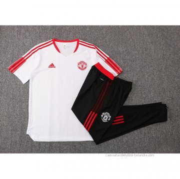 Chandal del Manchester United Manga Corta 2021-2022 Blanco