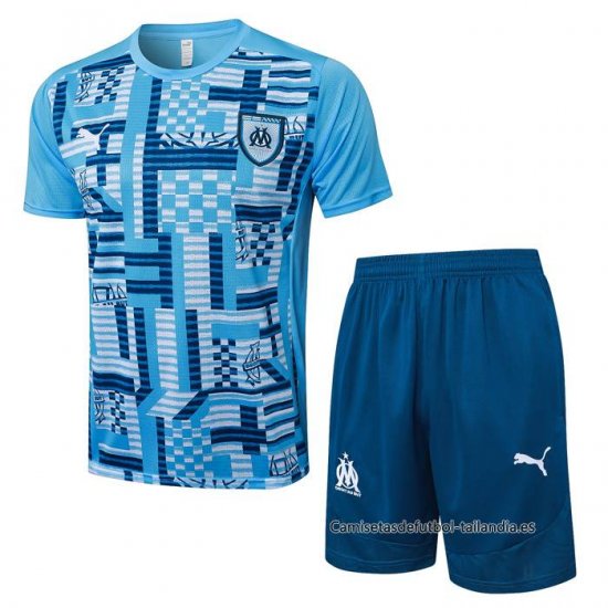 Chandal del Olympique Marsella Manga Corta 2024-2025 Azul - Pantalon Corto - Haga un click en la imagen para cerrar