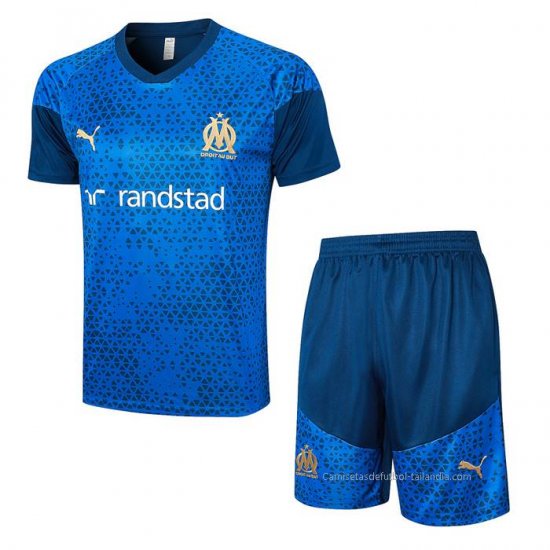 Chandal del Olympique Marsella Manga Corta 2023-2024 Azul - Pantalon Corto - Haga un click en la imagen para cerrar