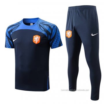 Chandal del Paises Bajos Manga Corta 2022-2023 Azul Chandal del Paises Bajos Manga Corta 2022-2023 Azul