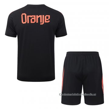 Chandal del Paises Bajos Manga Corta 2026-2027 Negro - Pantalon Corto