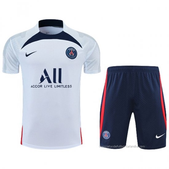 Chandal del Paris Saint-Germain Manga Corta 2022-2023 Blanco - Pantalon Corto - Haga un click en la imagen para cerrar