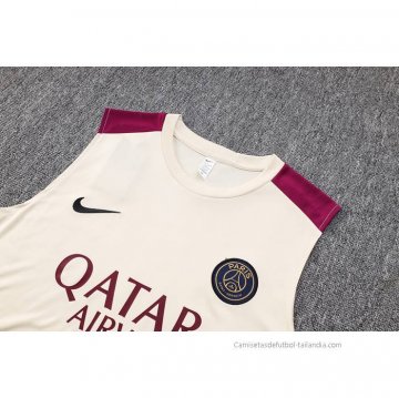 Chandal del Paris Saint-Germain Sin Mangas 2023-2024 Albaricoque