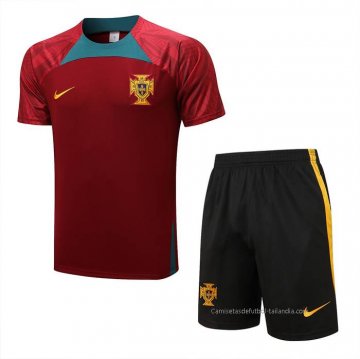 Chandal del Portugal Manga Corta 2022-2023 Rojo - Pantalon Corto Chandal del Portugal Manga Corta 2022-2023 Rojo - Pantalon Corto