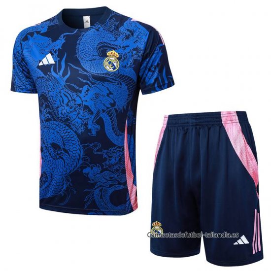 Chandal del Real Madrid Dragon Manga Corta 2024-2025 Azul - Pantalon Corto - Haga un click en la imagen para cerrar