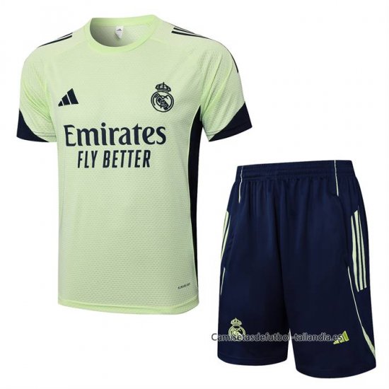 Chandal del Real Madrid Manga Corta 2025-2026 Verde - Pantalon Corto - Haga un click en la imagen para cerrar