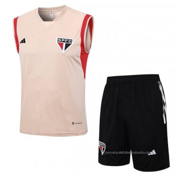 Chandal del Sao Paulo Sin Mangas 2023-2024 Amarillo Chandal del Sao Paulo Sin Mangas 2023-2024 Amarillo