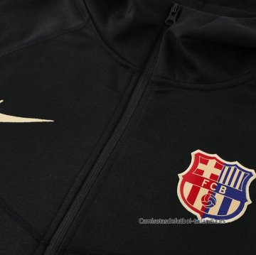 Chaqueta con Capucha del Barcelona 2024-2025 Negro