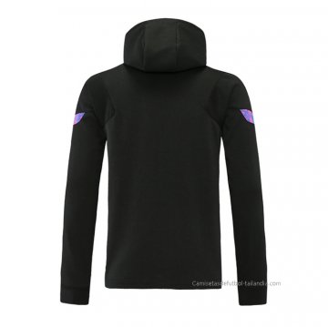 Chaqueta con Capucha del Barcelona 2021-2022 Negro