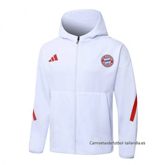 Chaqueta con Capucha del Bayern Munich 2025-2026 Blanco - Haga un click en la imagen para cerrar