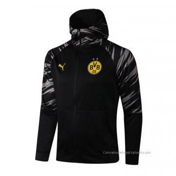 Chaqueta con Capucha del Borussia Dortmund 2021 Negro Chaqueta con Capucha del Borussia Dortmund 2021 Negro