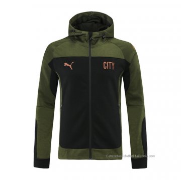 Chaqueta con Capucha del Manchester City 2021-2022 Verde Chaqueta con Capucha del Manchester City 2021-2022 Verde