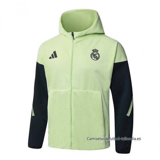 Chaqueta con Capucha del Real Madrid 2025-2026 Verde - Haga un click en la imagen para cerrar