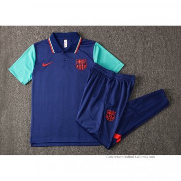 Conjunto Polo del Barcelona 2021 Azul