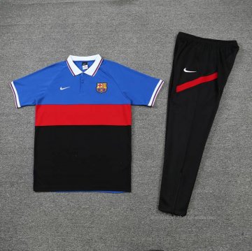 Conjunto Polo del Barcelona 2022-2023 Azul Rojo Negro