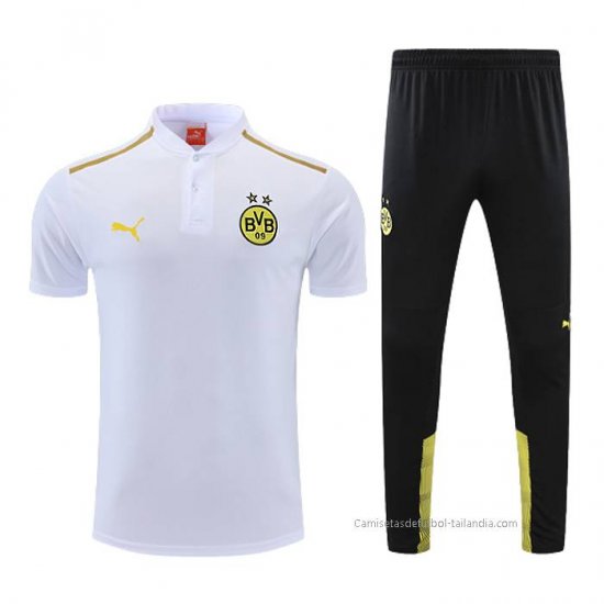 Conjunto Polo del Borussia Dortmund 2022-2023 Blanco - Haga un click en la imagen para cerrar