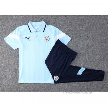 Conjunto Polo del Manchester City 2022-2023 Azul