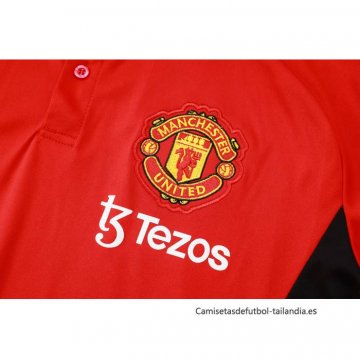 Conjunto Polo del Manchester United 2024-2025 Rojo