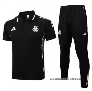 Conjunto Polo del Real Madrid 2025-2026 Negro Conjunto Polo del Real Madrid 2025-2026 Negro