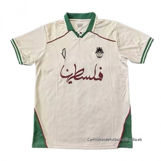 Tailandia Camiseta Palestina Special 2025-2026 Blanco Verde - Haga un click en la imagen para cerrar