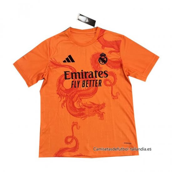 Tailandia Camiseta Real Madrid Dragon 2024-2025 Naranja - Haga un click en la imagen para cerrar
