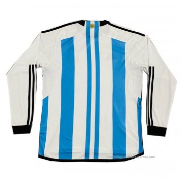 1ª Camiseta Argentina 3 Estrellas Manga Larga 2022