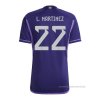 2ª Camiseta Argentina Jugador L.Martinez 2022