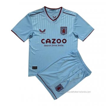 2ª Camiseta Aston Villa Nino 2022-2023 2ª Camiseta Aston Villa Nino 2022-2023