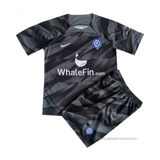 Camiseta Atletico Madrid Portero Nino 2023-2024 Negro - Haga un click en la imagen para cerrar