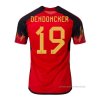 1ª Camiseta Belgica Jugador Dendoncker 2022
