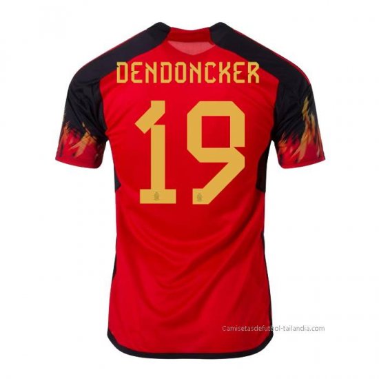 1ª Camiseta Belgica Jugador Dendoncker 2022 - Haga un click en la imagen para cerrar