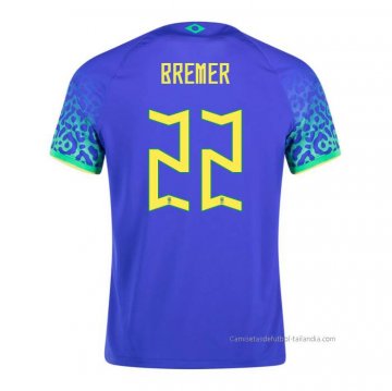2ª Camiseta Brasil Jugador Bremer 2022 2ª Camiseta Brasil Jugador Bremer 2022