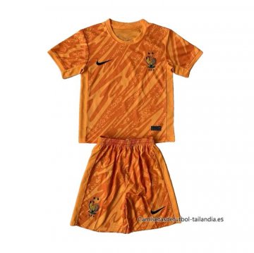 Camiseta Francia Portero Nino 2024 Naranja Camiseta Francia Portero Nino 2024 Naranja