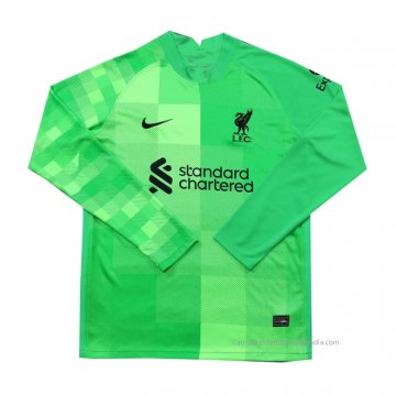 Camiseta Liverpool Portero Manga Larga 2021-2022 Verde Camiseta Liverpool Portero Manga Larga 2021-2022 Verde