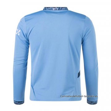 1ª Camiseta Manchester City Manga Larga 2024-2025