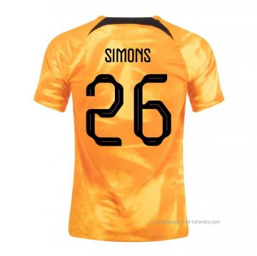 1ª Camiseta Paises Bajos Jugador Simons 2022 1ª Camiseta Paises Bajos Jugador Simons 2022