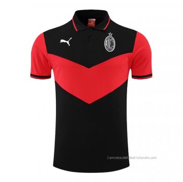 Camiseta Polo del AC Milan 2022-2023 Negro y Rojo Camiseta Polo del AC Milan 2022-2023 Negro y Rojo