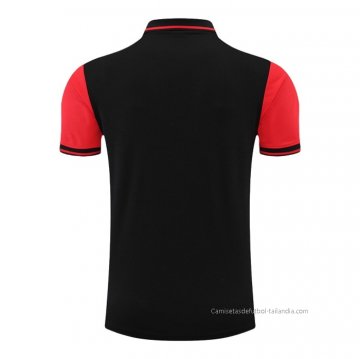 Camiseta Polo del AC Milan 2022-2023 Negro y Rojo