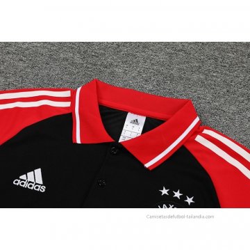 Camiseta Polo del Ajax 2022-2023 Negro y Rojo